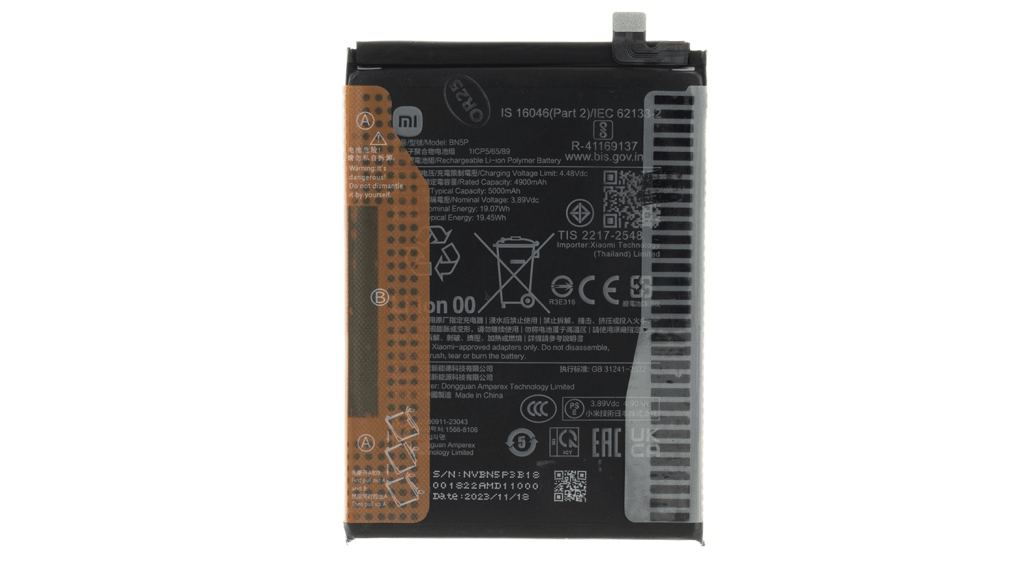 Originální baterie Xiaomi BN5P 5000mAh (Service Pack)
