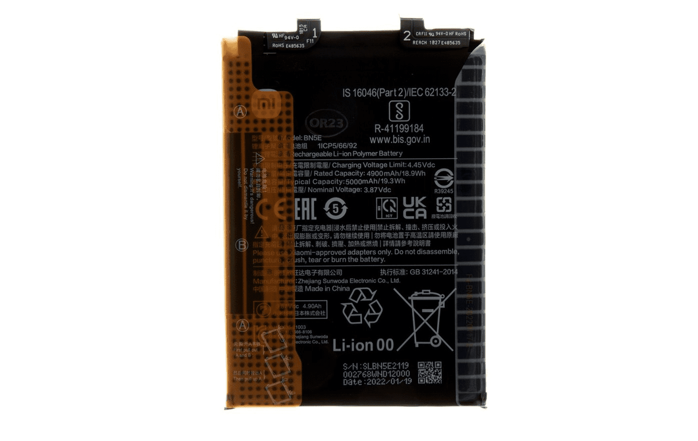 Originální baterie Xiaomi BN5E 5000mAh (Service Pack)