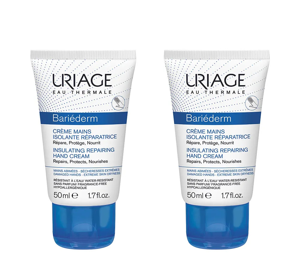 Uriage Sada ochranných a regeneračních krémů na ruce Bariéderm (Insulating Repairing Hand Cream Set) 2 x 50 ml