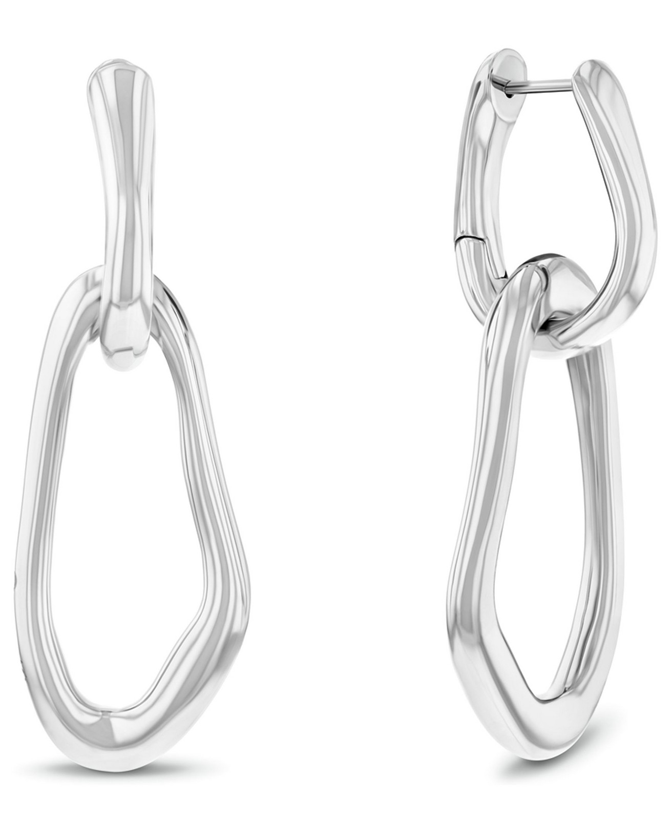 Calvin Klein Kruhové visací náušnice z oceli 2v1 Statement Links 35000749