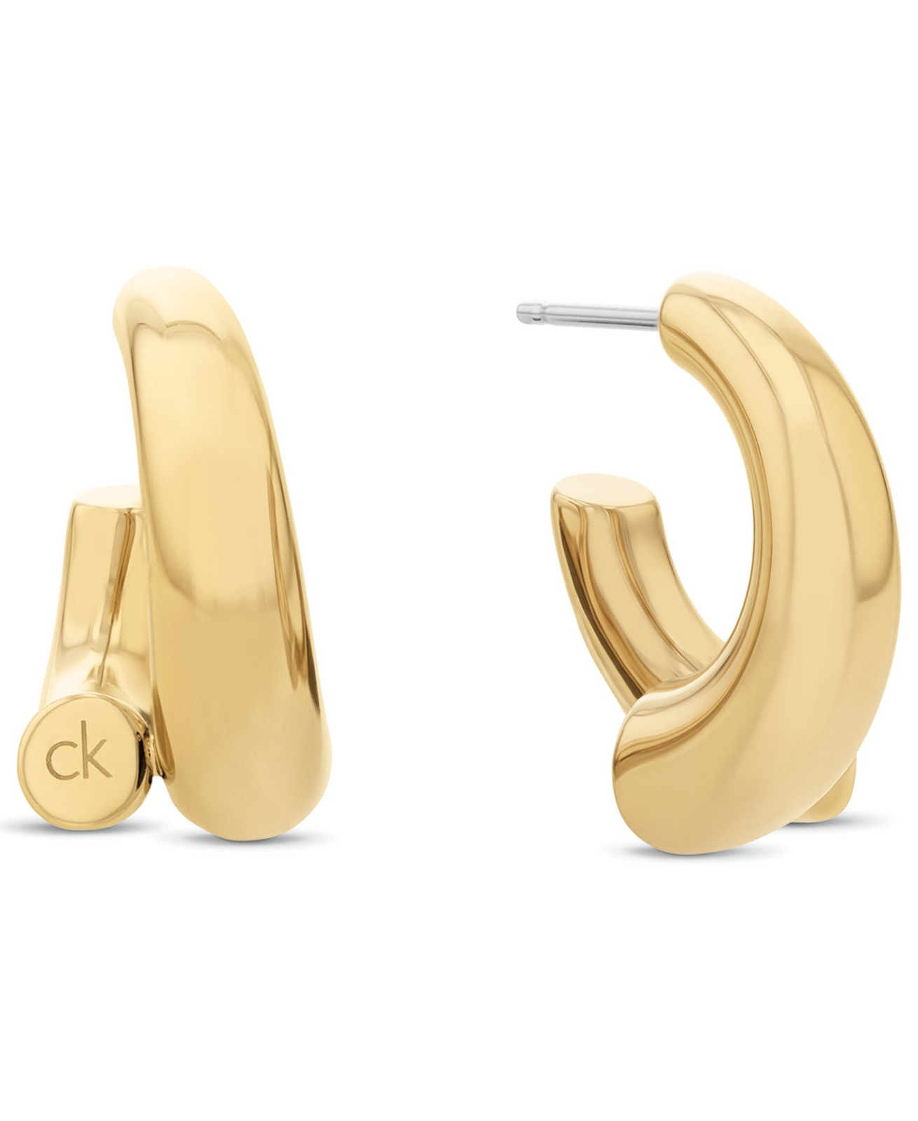 Calvin Klein Moderní kruhové náušnice z oceli Spiral 35000765