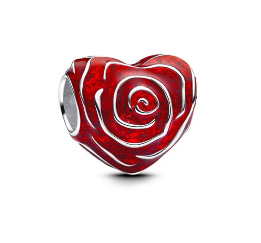 Pandora Půvabný korálek Srdce z růže Moments 793673C01