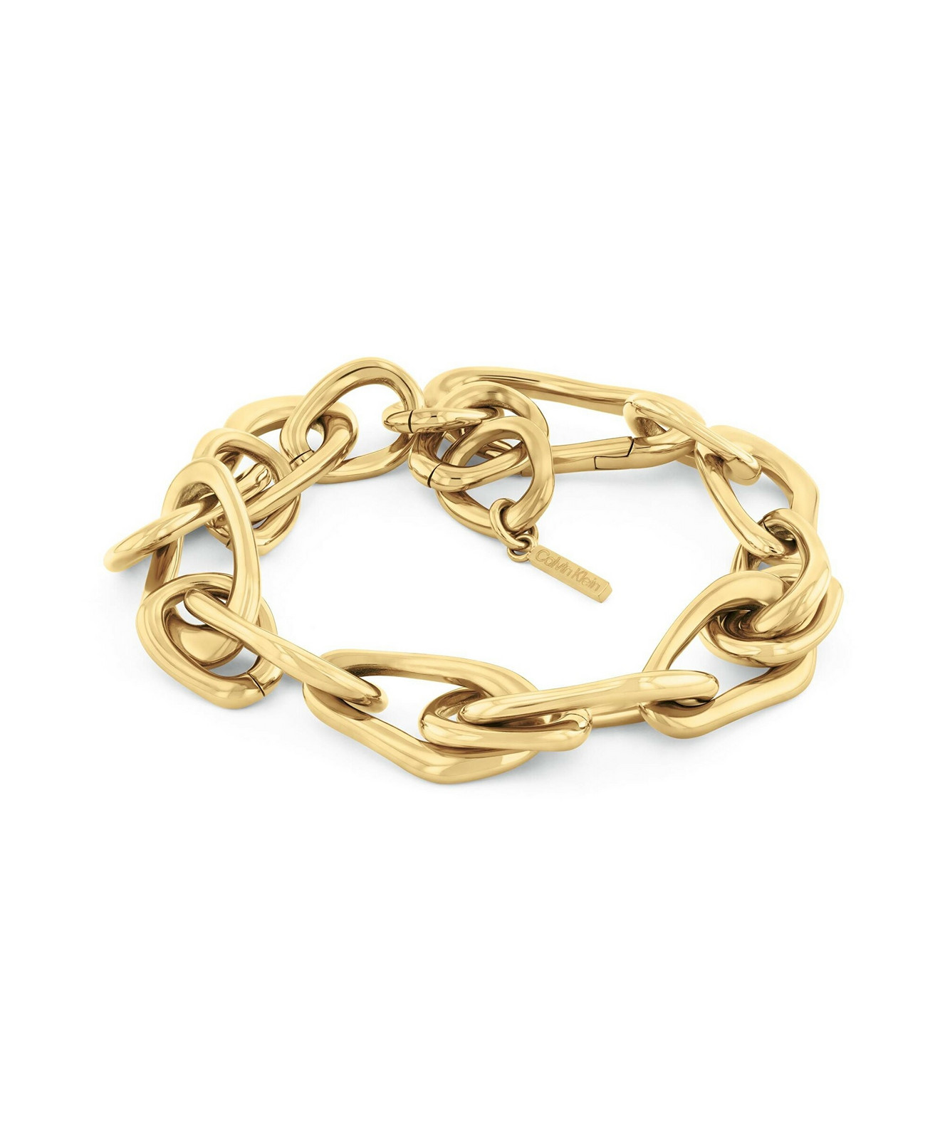 Calvin Klein Pozlacený ocelový náramek Statement Links 35000748