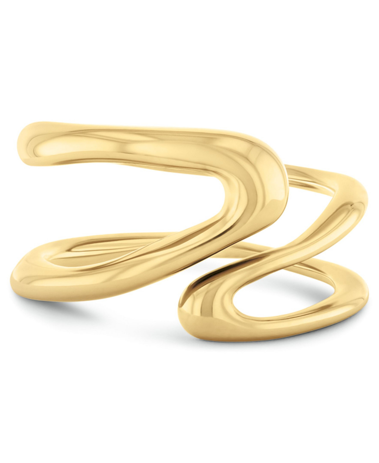 Calvin Klein Pozlacený ocelový prsten Statement Links 35000752 58 mm