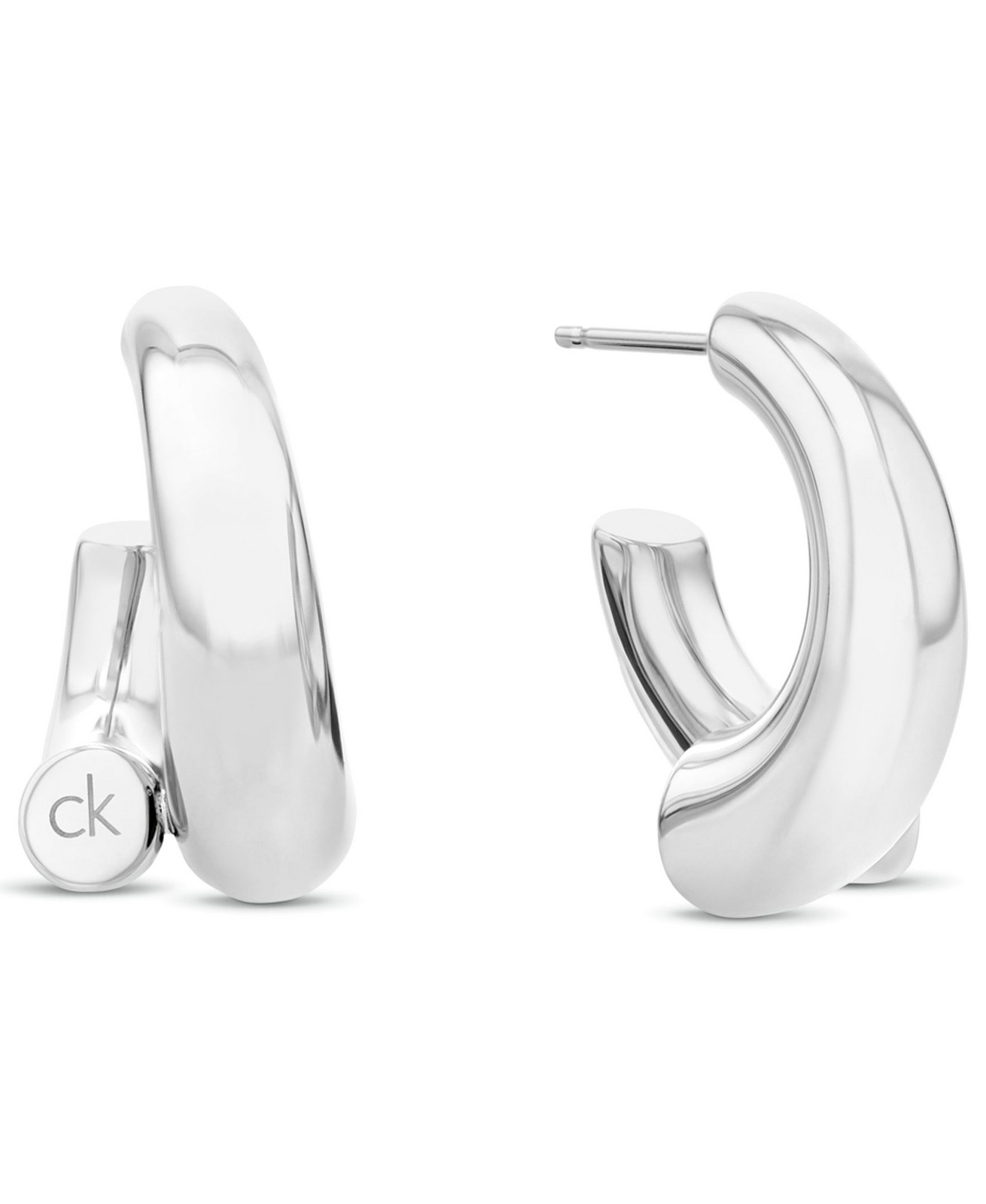 Calvin Klein Módní kruhové náušnice z oceli Spiral 35000764