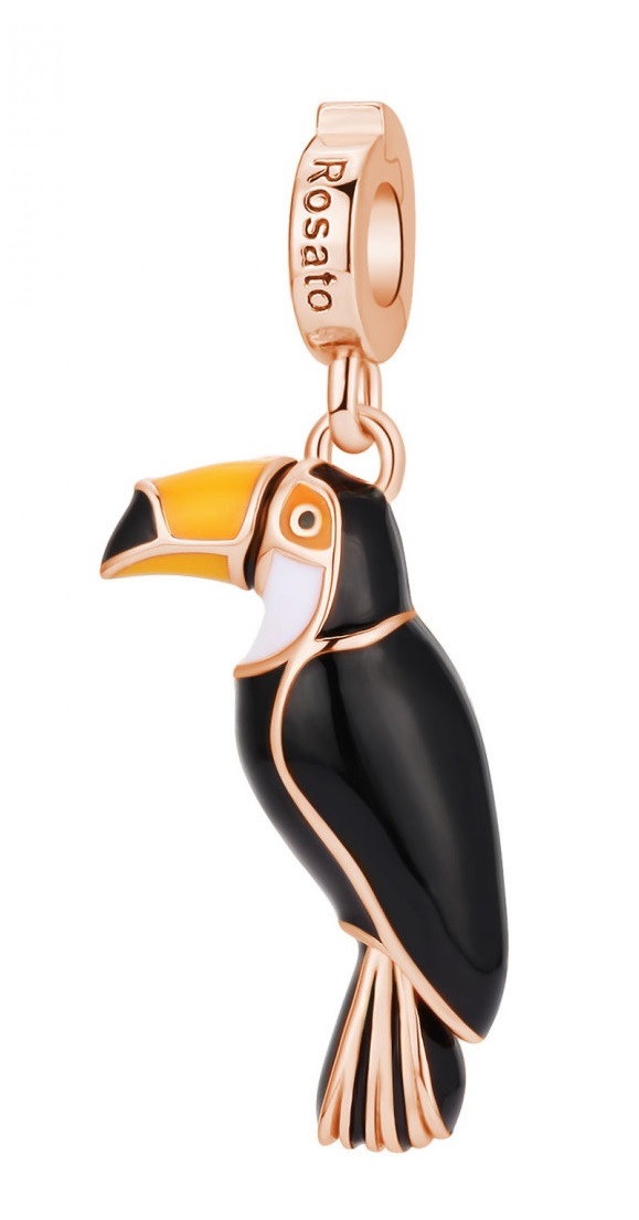 Rosato Růžově zlacený přívěsek Tukan Storie RZ212