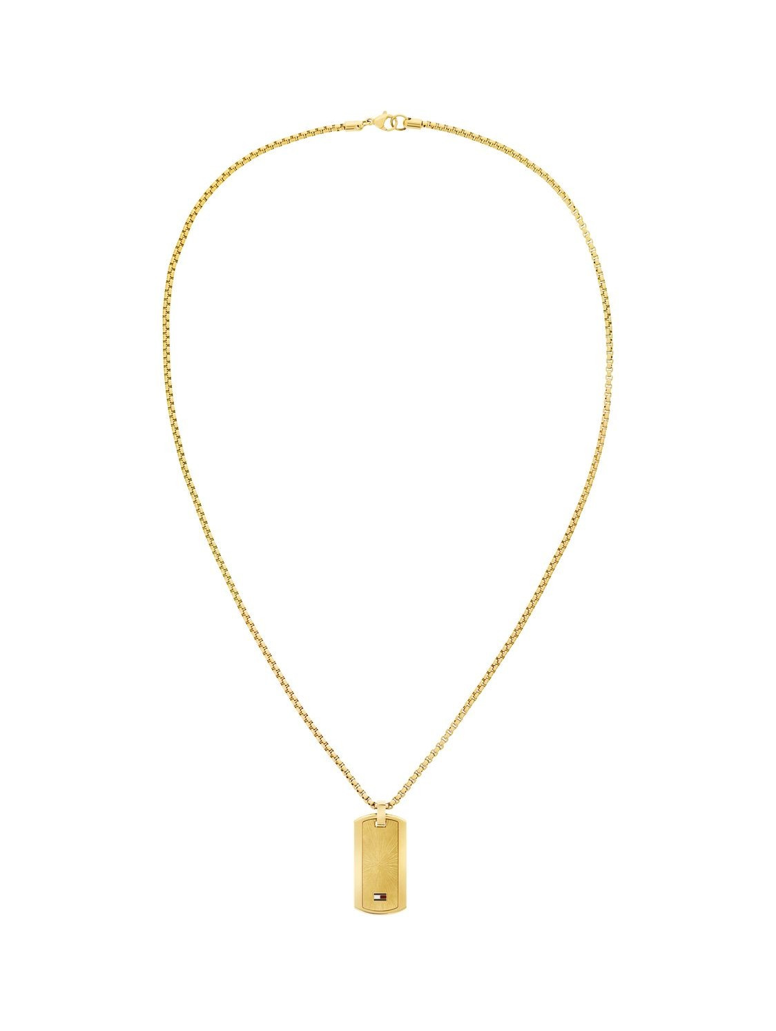 Tommy Hilfiger Pozlacený pánský náhrdelník s vojenskou známkou Jameson 2790628