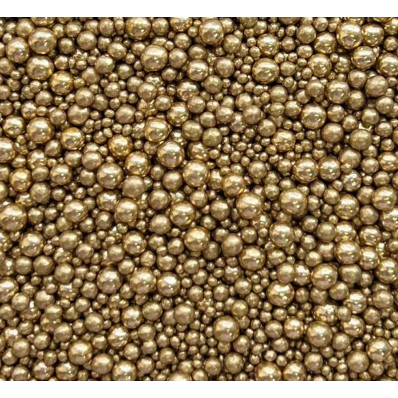 Cukrové perličky mix zlaté 80g - I LOVE CAKES