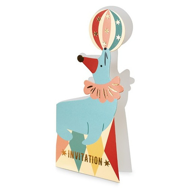 Pozvánky s Tuleněm Cirkus párty 6 ks