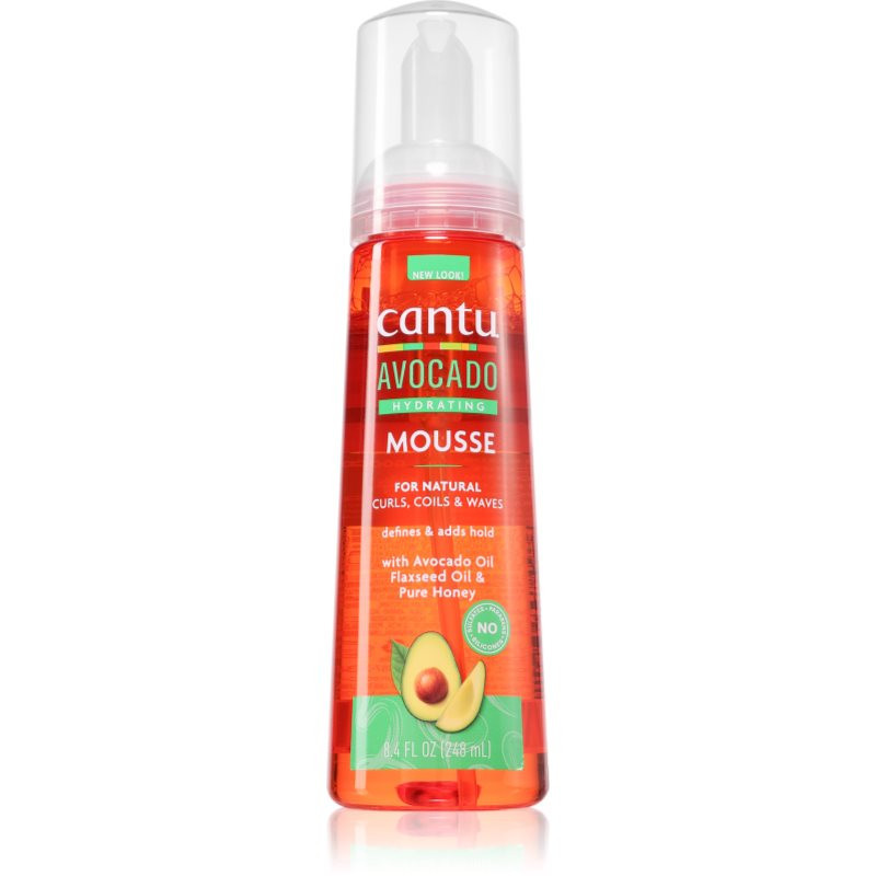 CANTU Avocado Styling Mousse stylingový gel pro vlnité a kudrnaté vlasy 237 ml