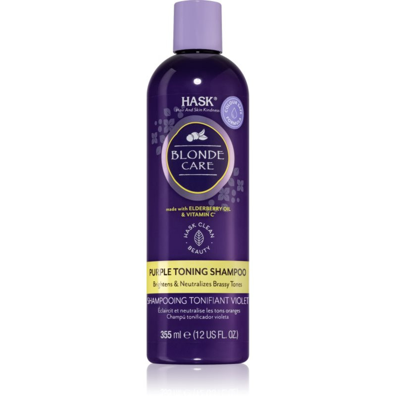 HASK Blonde Care Purple Shampoo fialový šampon neutralizující žluté tóny 355 ml