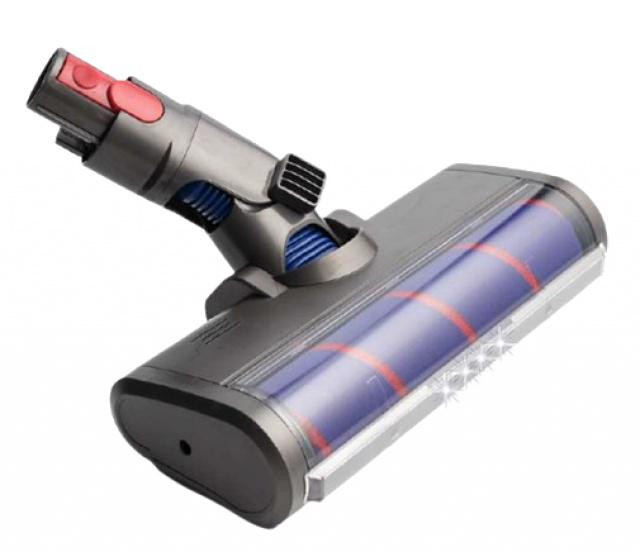 El. motorizovaná hubice pro DYSON V15, V11, V10, V8, V7 na tvrdé podlahy, s LED osvětlením