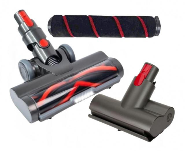 Elektro hubice pro DYSON V15, V11, V10, V8, V7 - koberce, tvrdé podlahy, LED světlo, turbokartáč, 3v1