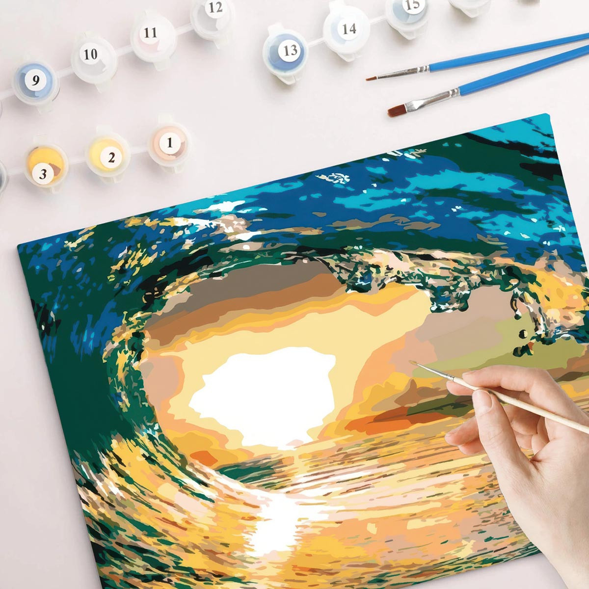 Weltbild Malování podle čísel Vlna při západu slunce