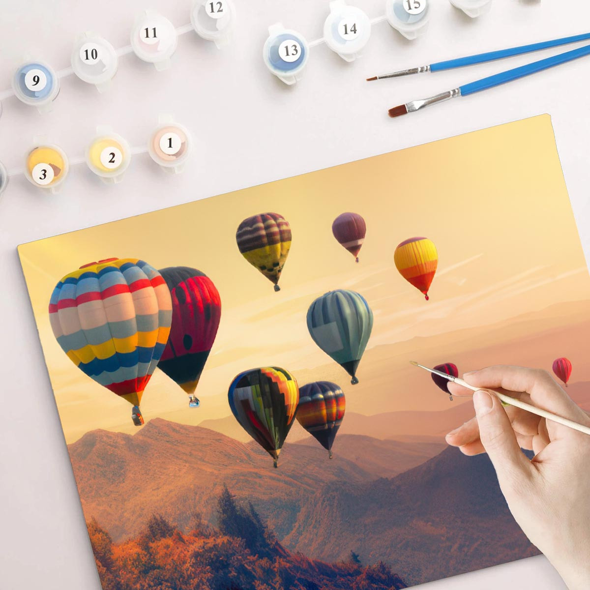 Weltbild Malování podle čísel Barevné horkovzdušné balóny