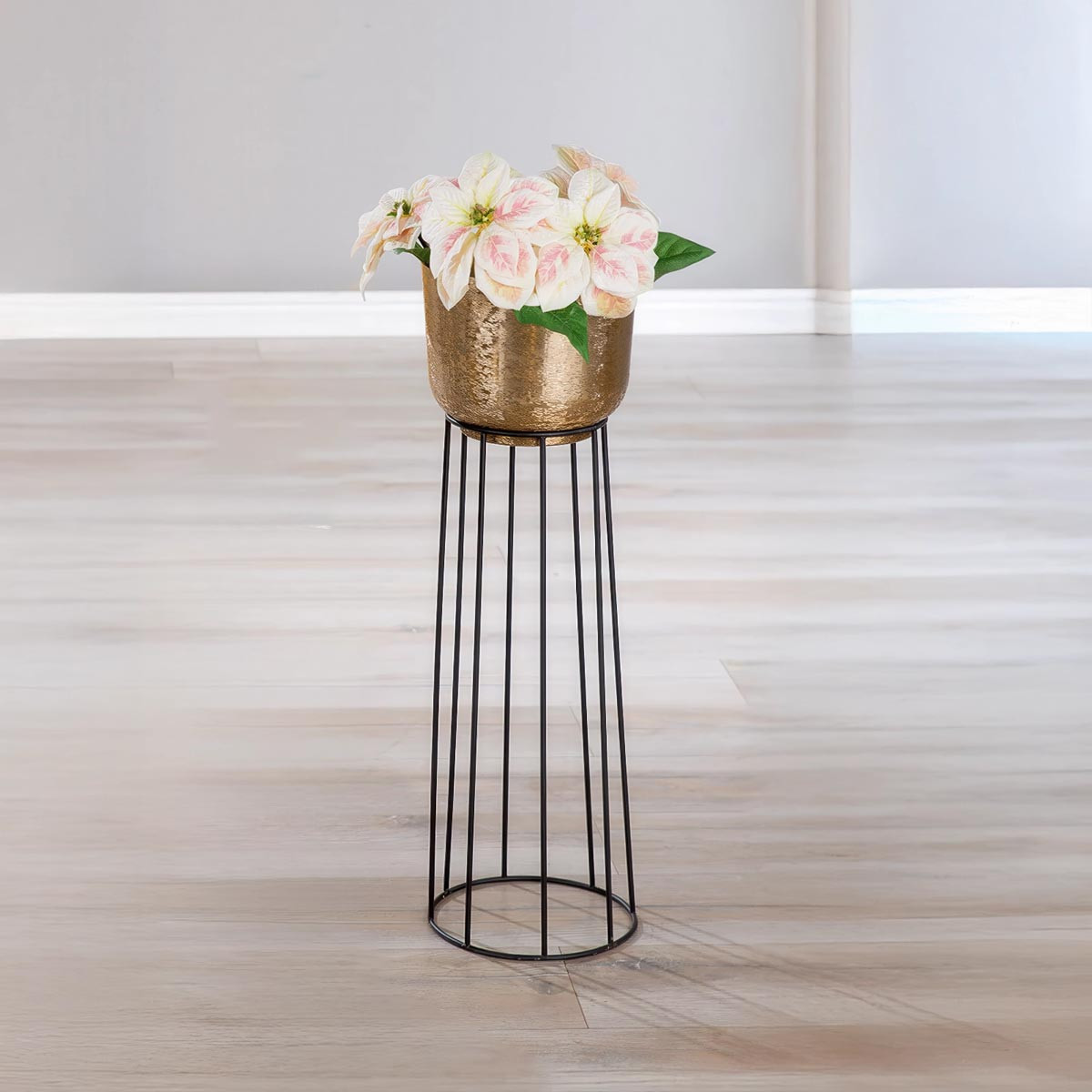 Gilde Květináč s podstavcem, zlatý