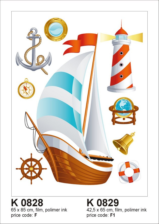 SAMOLEPICÍ OBRÁZKY (SADA) LOĎ