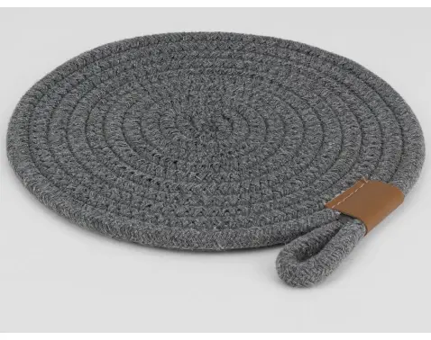 Podložka pod hrnec LifeStyle 20 cm, tmavě šedá bavlna