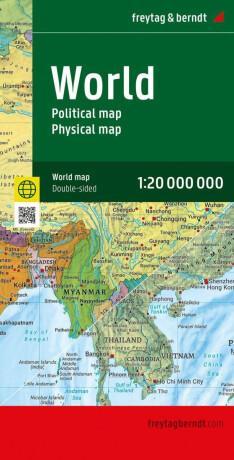 Mapa světa 1:20.000.000 / politická - fyzická, složená mapa