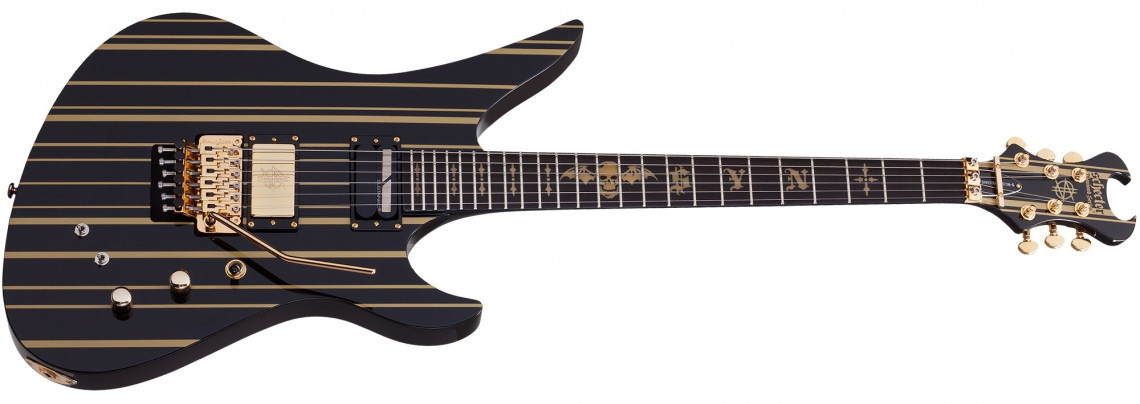 Schecter Synyster Custom-S Black with Gold Stripes