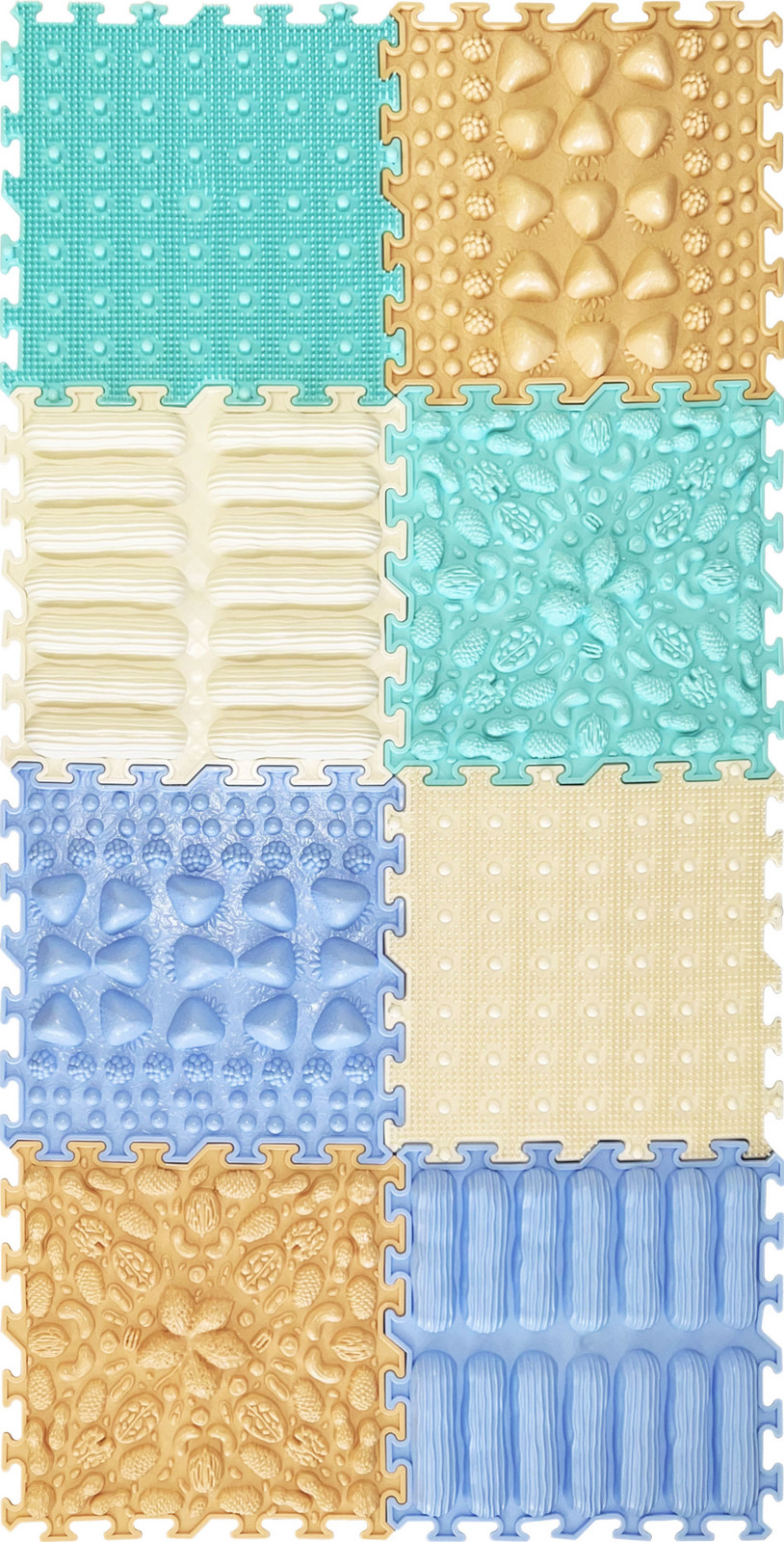 OrtoNature Masážní ortopedické podložky set 8 ks - pastelové