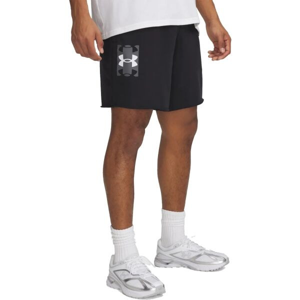 Under Armour RIVAL TERRY LOGO Pánské kraťasy, černá, velikost