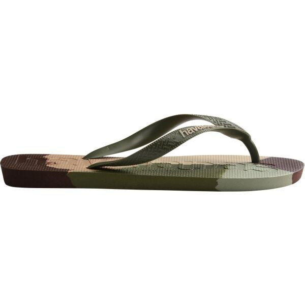 HAVAIANAS TOP LOGO MANIA COLORS II Unisex žabky, khaki, velikost 43/44