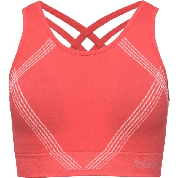Fitforce GEMALINA Dívčí bezešvá fitness podprsenka, lososová, velikost