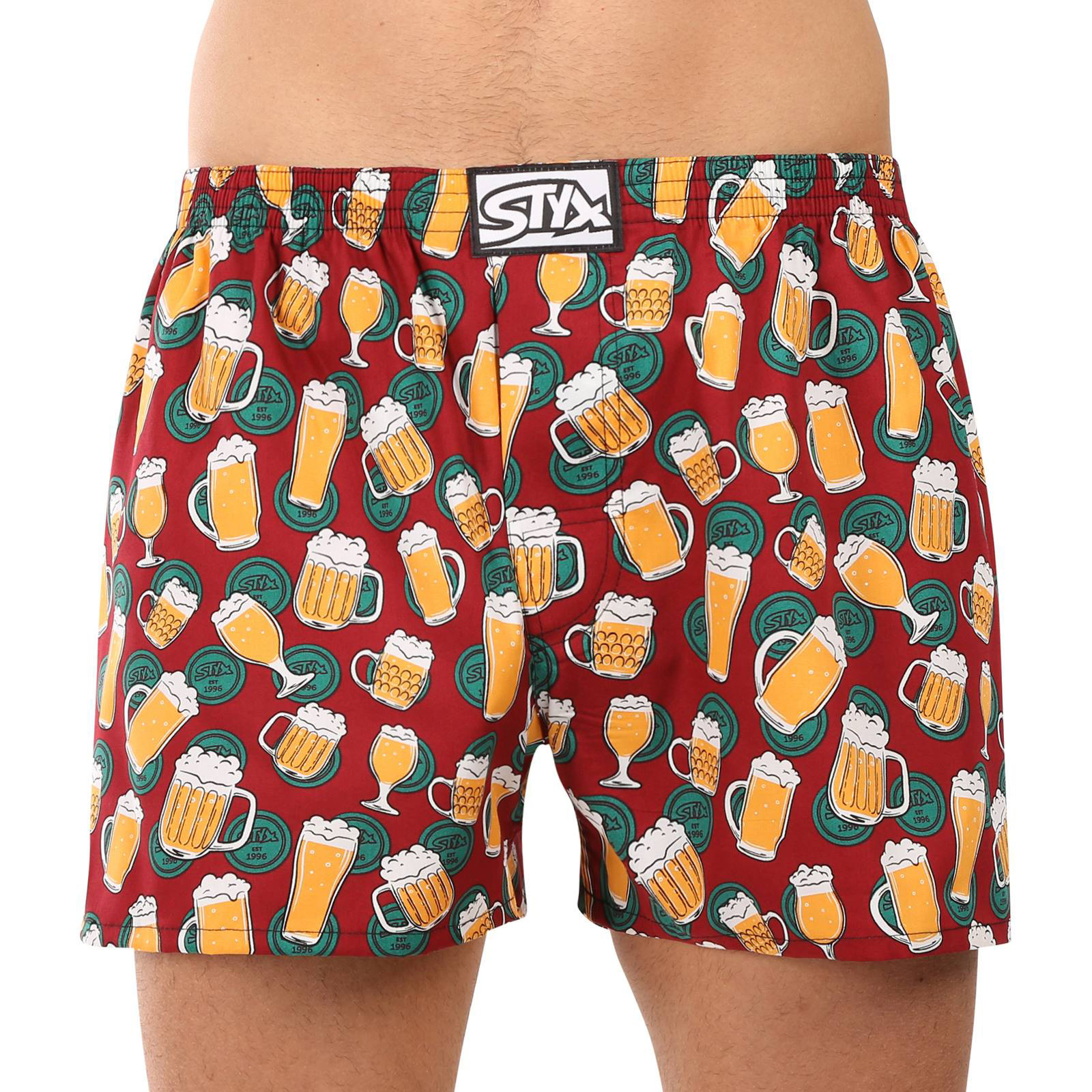 Pánské trenky Styx art klasická guma nadrozměr pivo (E1855) 5XL, trenýrky