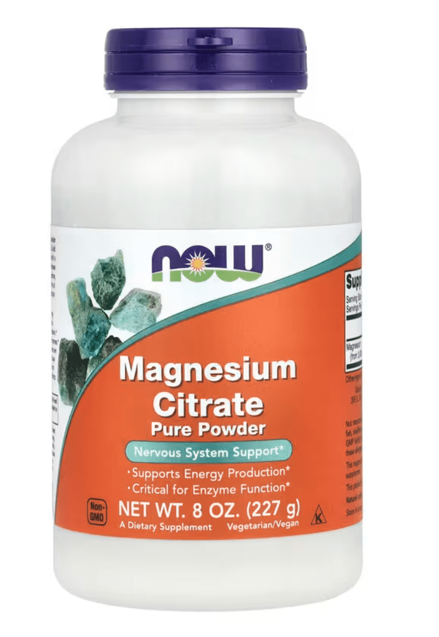 Now® Foods NOW Magnesium Citrate Pure Powder, hořčík citrát v prášku, 450 mg, 227 g