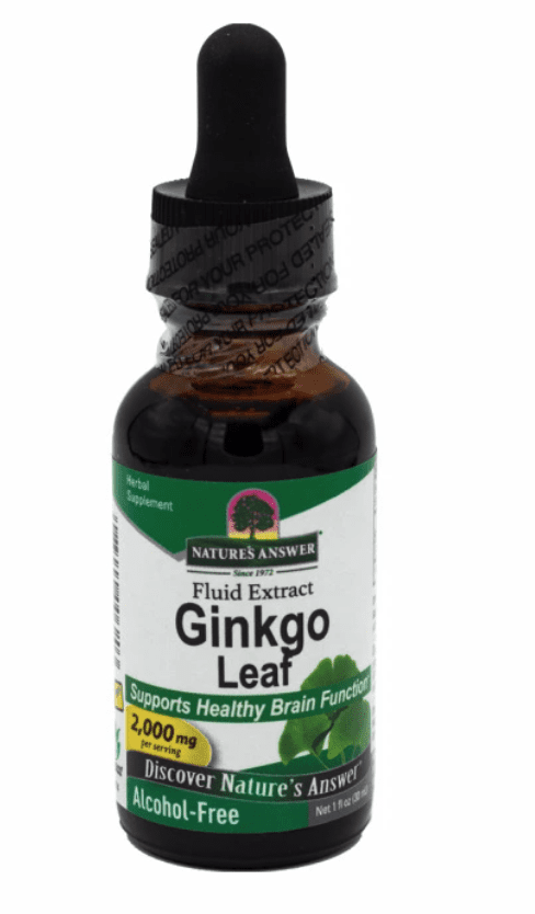 Nature's Answer Ginkgo Leaf Fluid Extract, ginkgo biloba, extrakt, 2000 mg, 30 ml