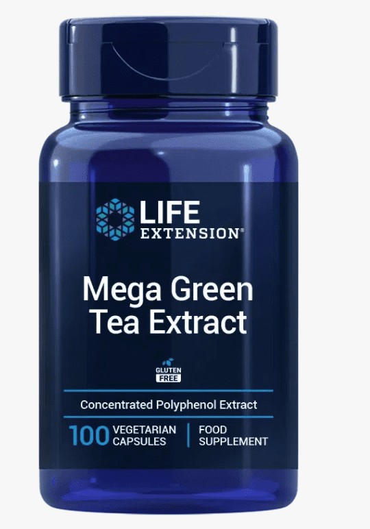 Life Extension Mega Green Tea Extract, extrakt ze zeleného čaje, 100 kapslí, EU