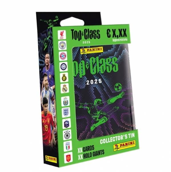 Fotbalové karty Panini Top Class 2025 - plechovka malá