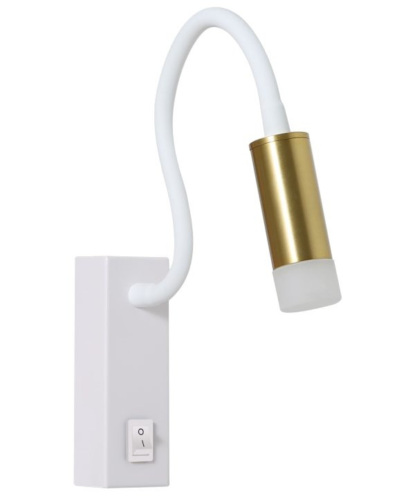 IMMAX GOAL designové nástěnné LED svítidlo, vypínač, 3W, bílo-zlaté
