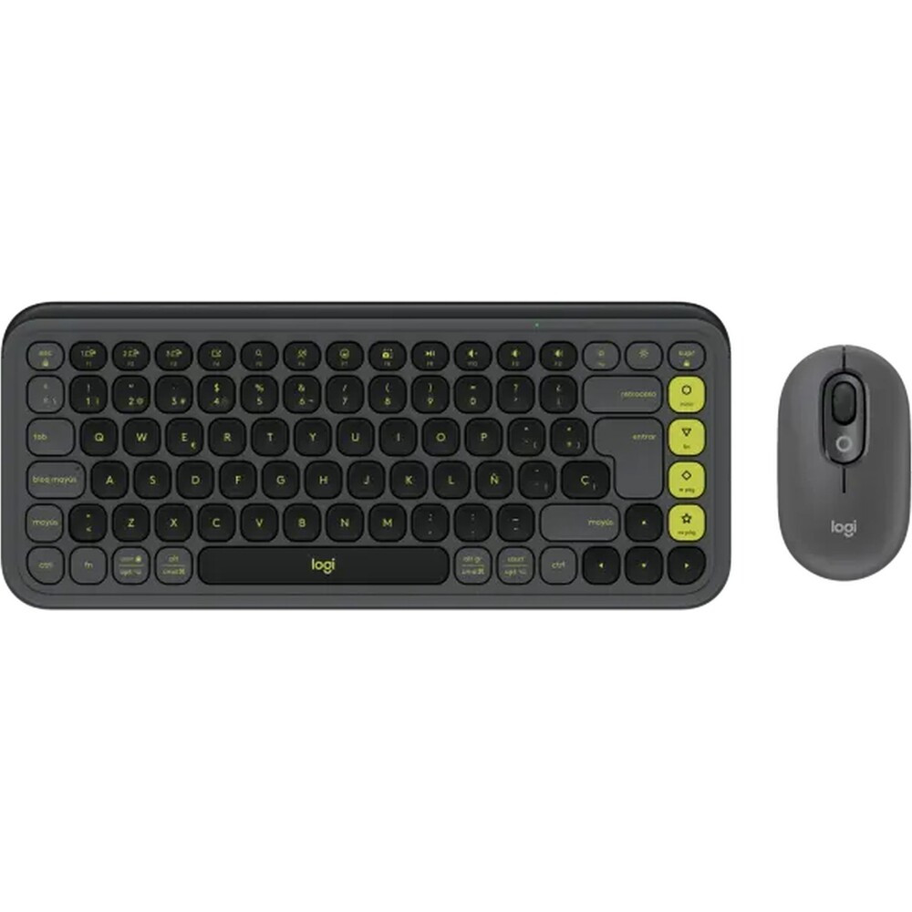 Logitech POP Combo (US) klávesnice a myš grafitová, 920-013140
