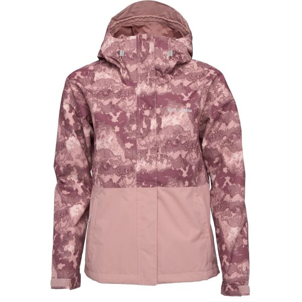 Columbia HIKEBOUND PRINTED JACKET W Dámská outdoorová bunda, růžová, velikost