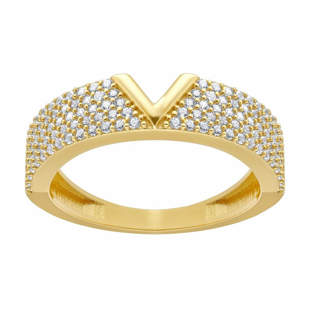 Silvego Zlatý prsten Shana s Brilliance Zirconia ze žlutého 14kt zlata velikost obvod 59 mm