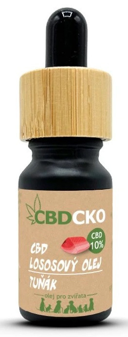 CBDCKO 10% CBD olej pro zvířata s příchutí tuňáka 10 ml