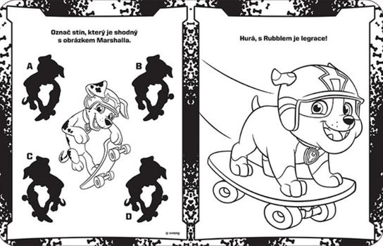 100 samolepek s omalovánkami Tlapková patrola