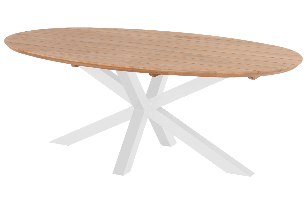 Zahradní oválný stůl Stephanie 200x120cm, bílá HN53630203