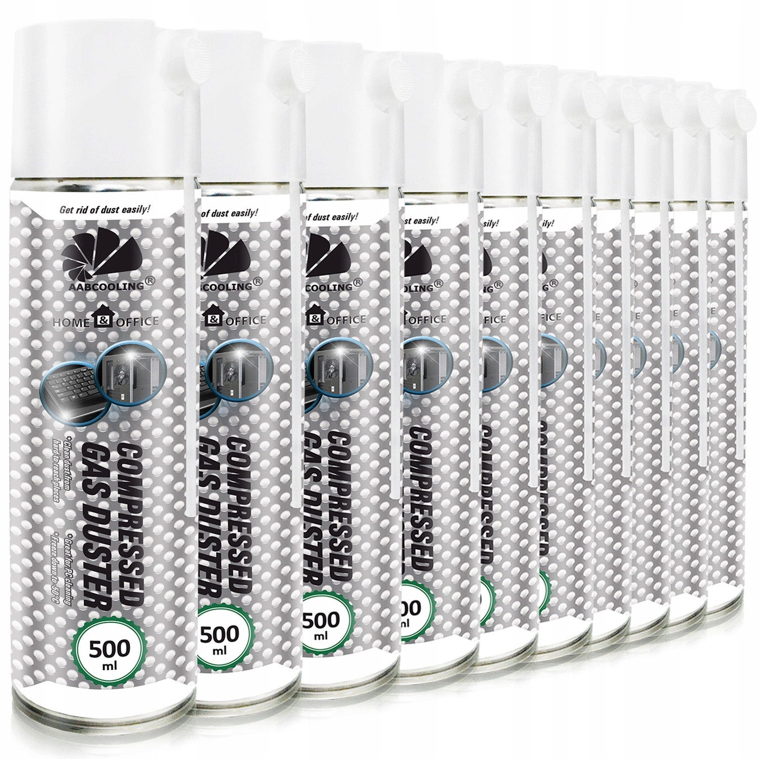 10x500 ml Stlačený vzduch Čištění domácích spotřebičů Rtv Mobilní Vysavač počítače