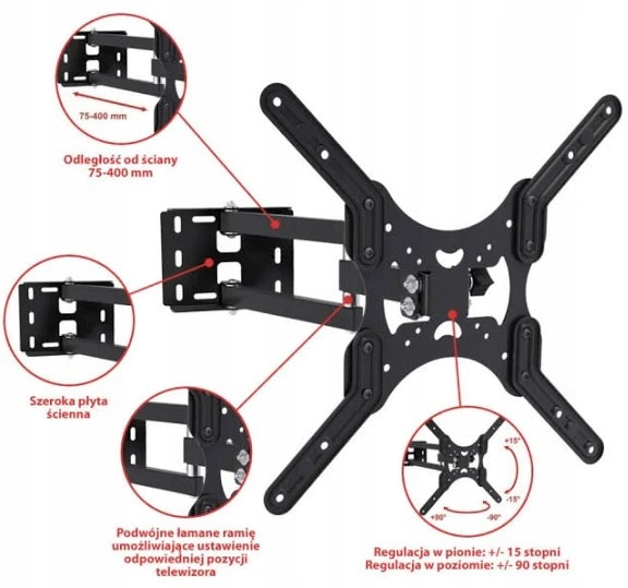 Držák pro LCD Tv 19-50 reg vertikální úroveň 35 kg