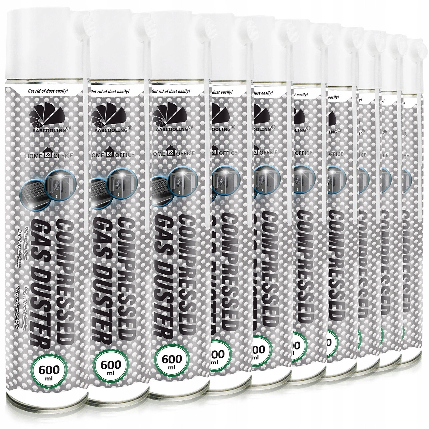 Stlačený Vzduch 10 x 600 ml Vysávání Konzolí Klávesnic Notebook-ů Počítač