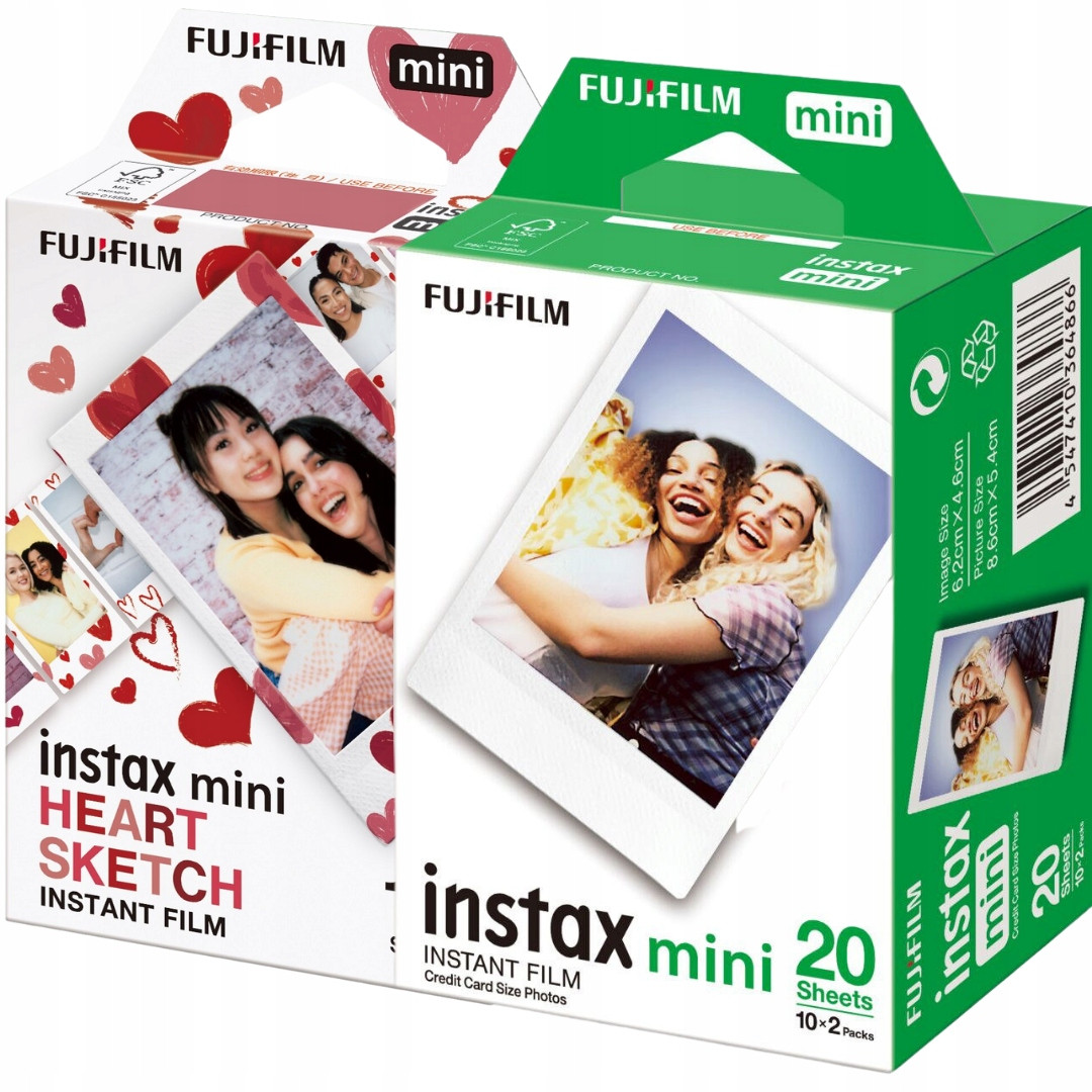 Sada náplní Instax Mini 30 fotografií pro fotoaparát 8 9 11 12 Instax Foto Hearts