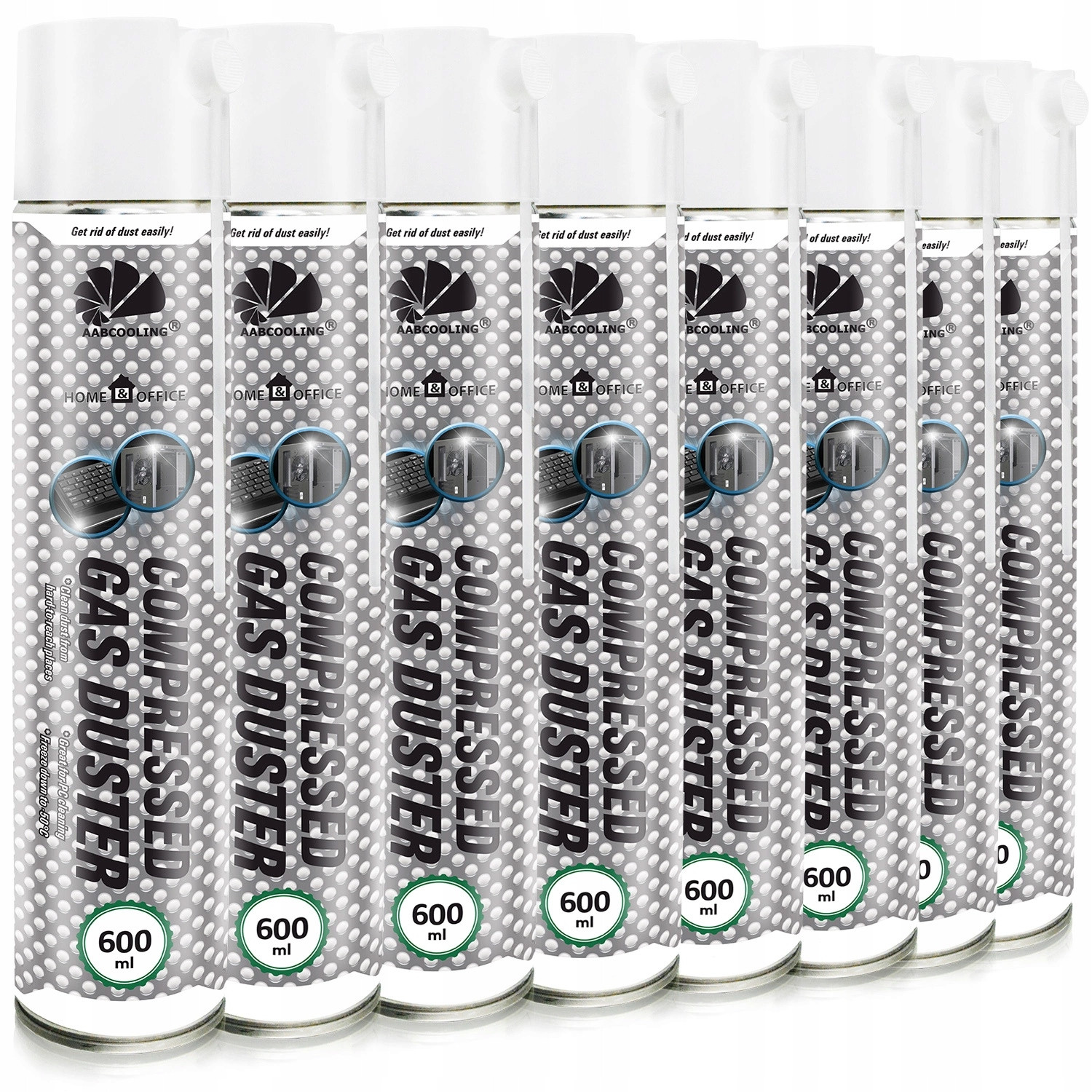 Stlačený Vzduch 8 x 600 ml Pro Čištění Elektroniky Do Kanceláře A Domácnosti Pc