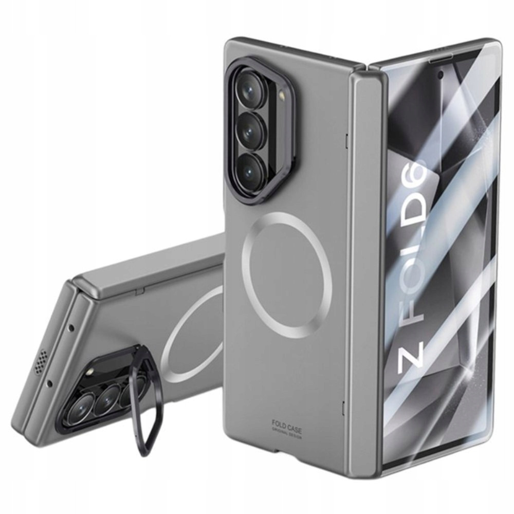 Pouzdro Sklo pro Galaxy Z Fold6 5G, Kryt pro MagSafe, s podstavcem, ochranné