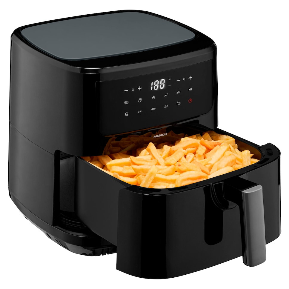 Fritéza Air Fryer Medion md 11750 6,8L,9 Progr100 Receptů v aplikaci