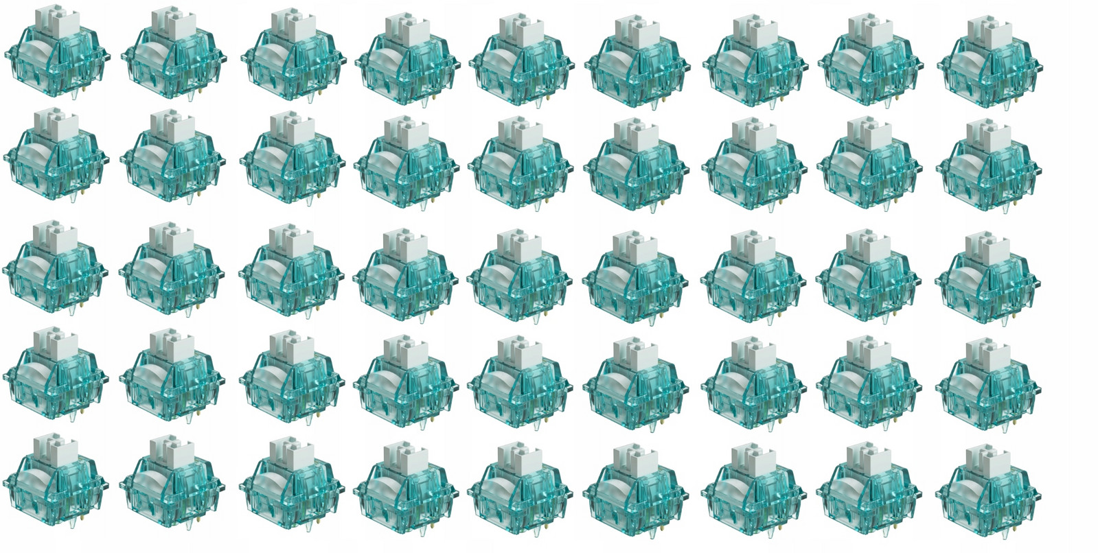 Akko V3 Creamy Cyan Switch Lubed Přepínače 45ks pro mechanickou klávesnici