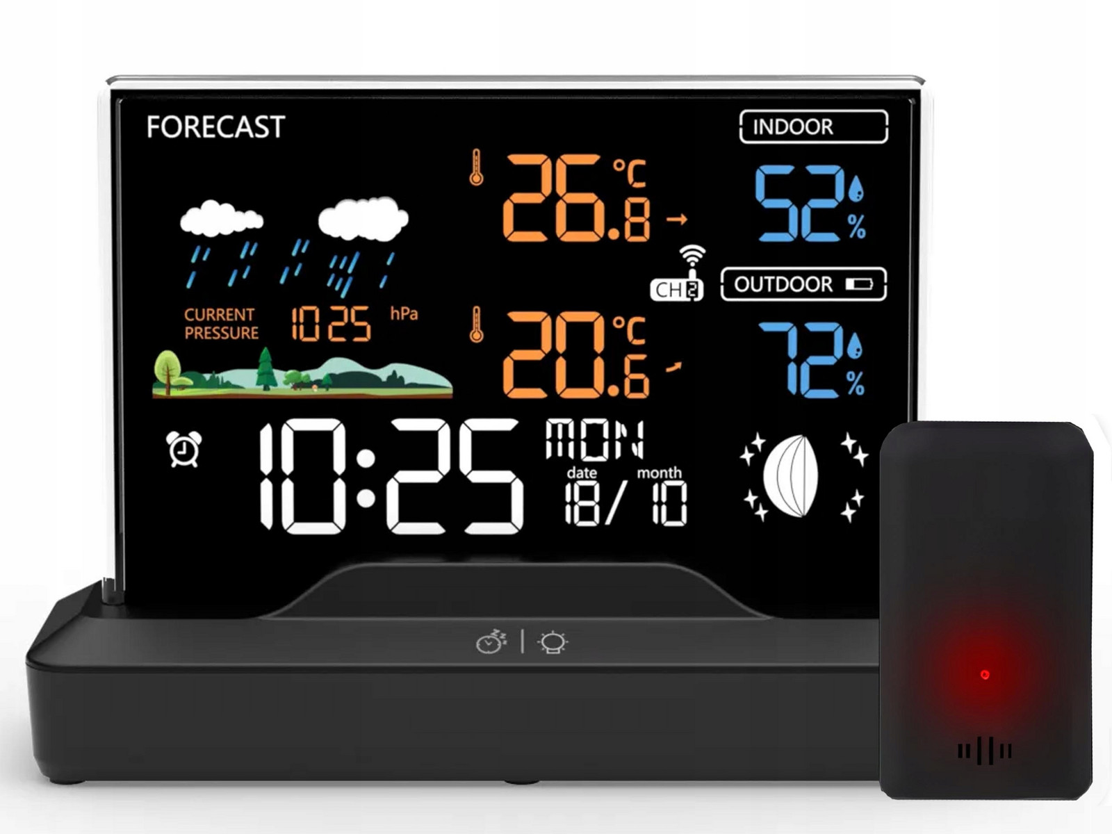 Bezdrátová meteorologická stanice Teploměr Vlhkoměr Barometr senzor