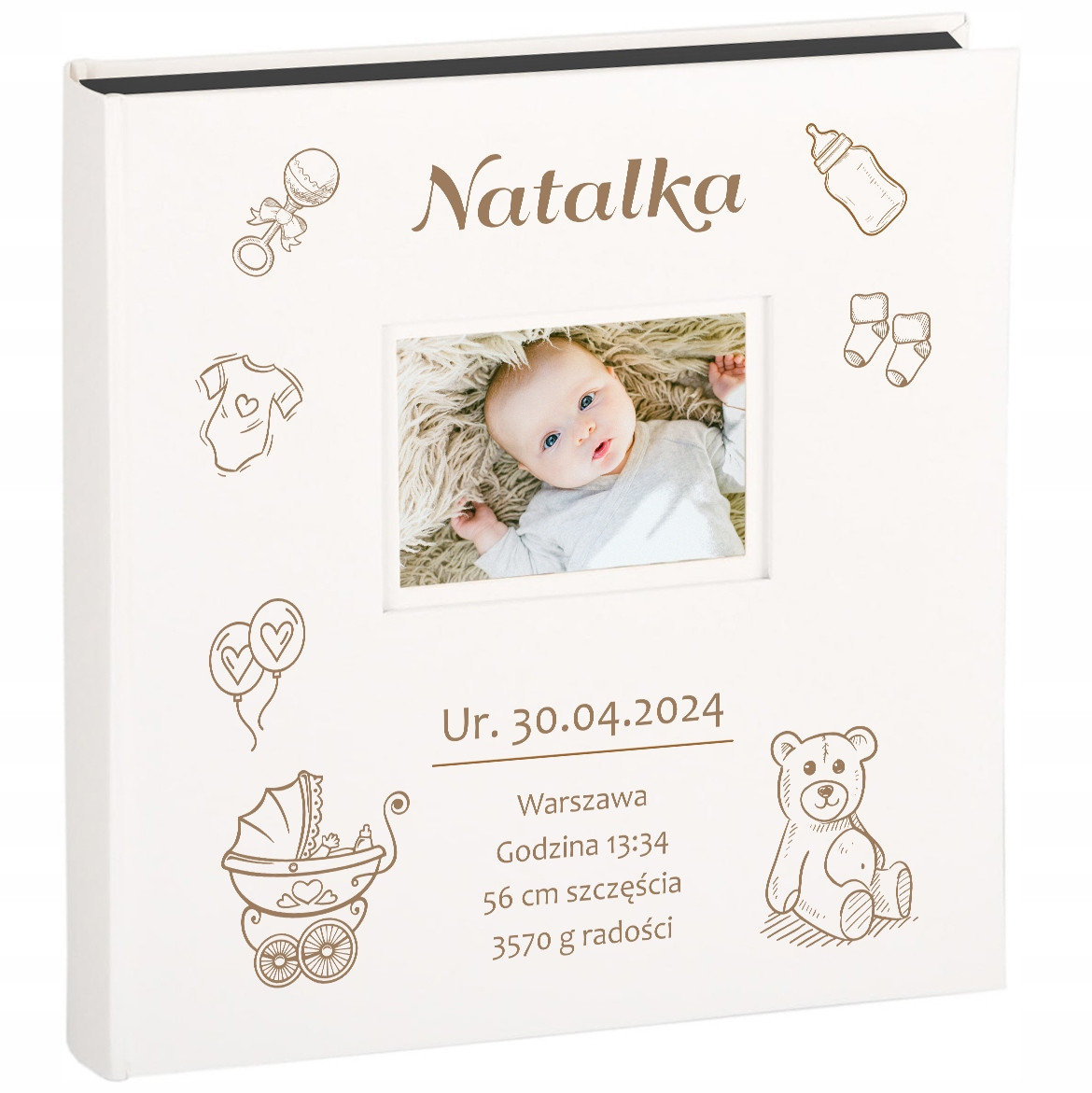 Album na vlepované fotografie 50 černých karet Dárek Křest Roček Potisk